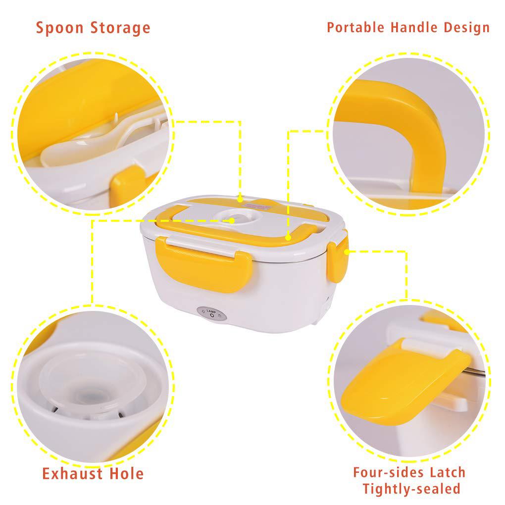 Electric Food Heating Lunch Box For Student Multi-Functional Food Warmer Container For Travel Picnic School
